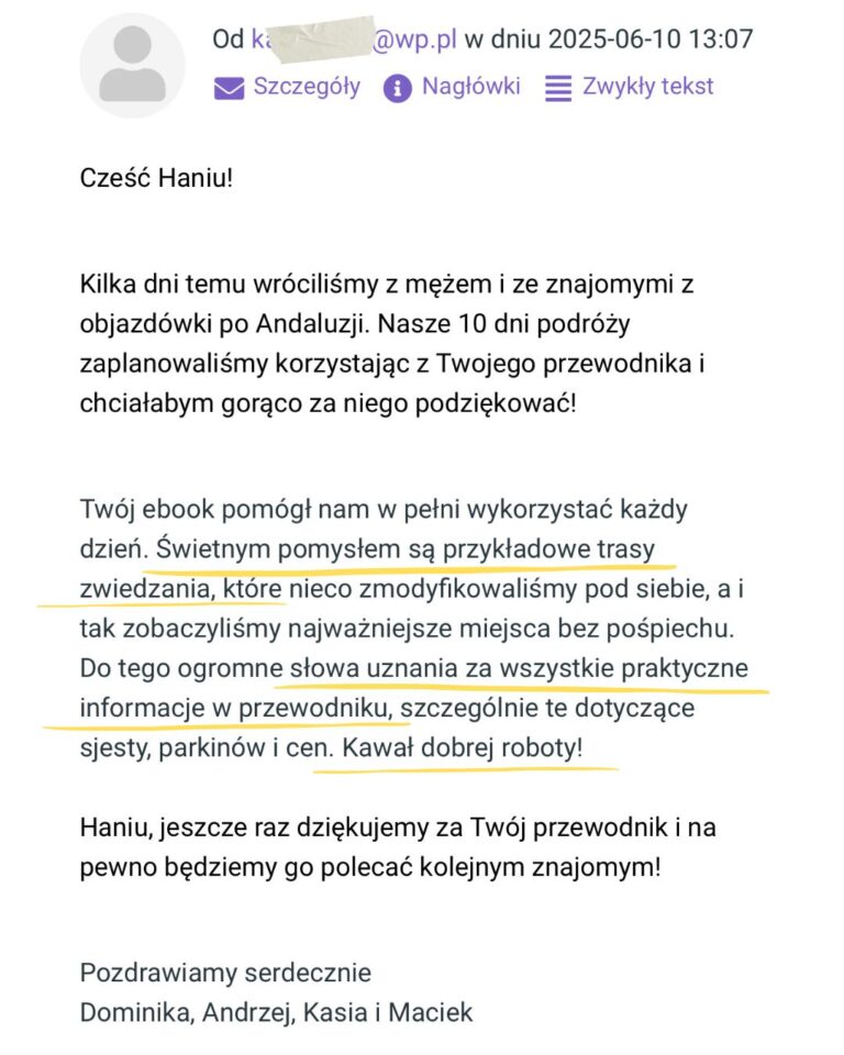 Andaluzja przewodnik opinia 1